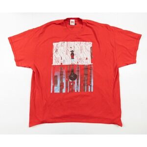 Omocat Shirt Mens 2XL XXL Red Anime Manga Graphic Tee 3 Days March Short Sleeve